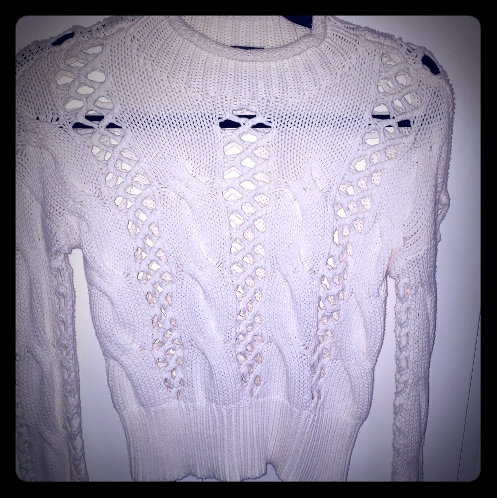 Express pullover white sweater XS